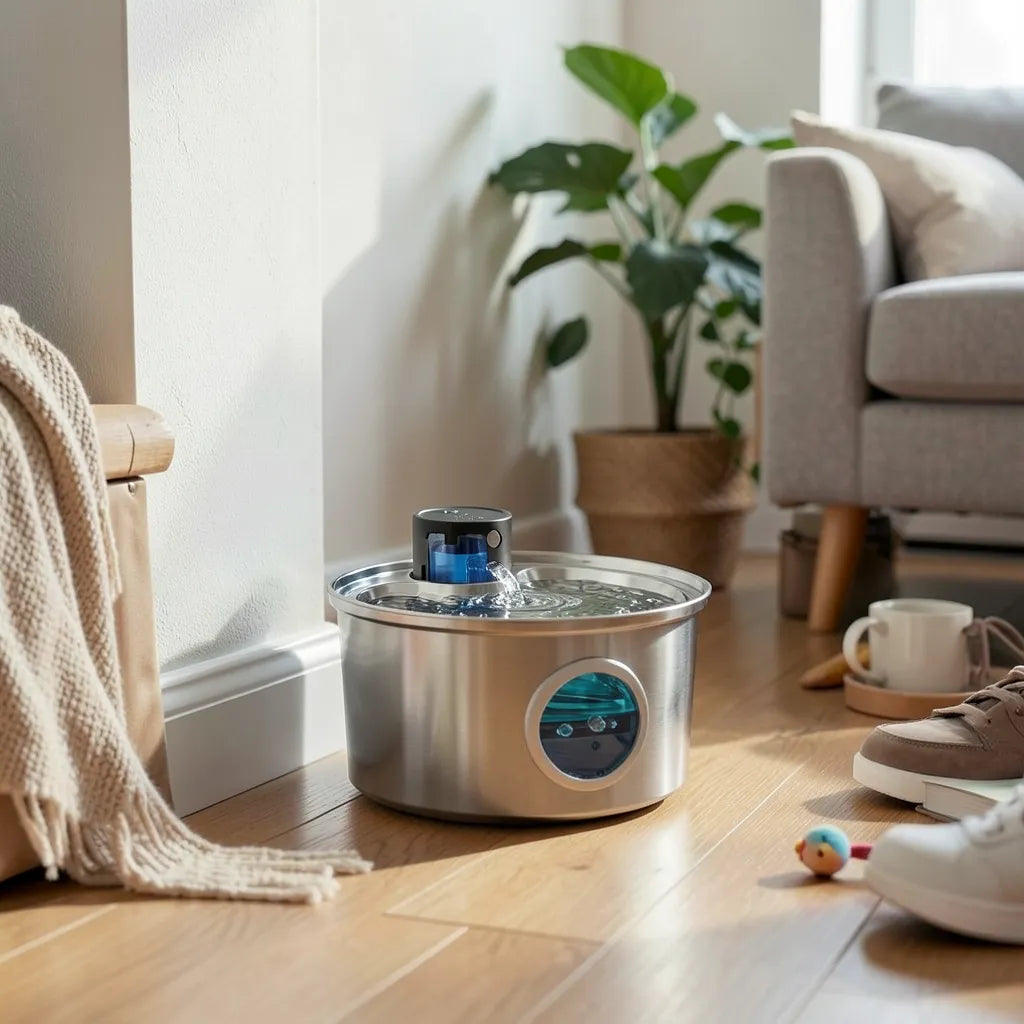 Fontaine à eau pour chat 3,2 L capteur sans fil batterie – Aqua
