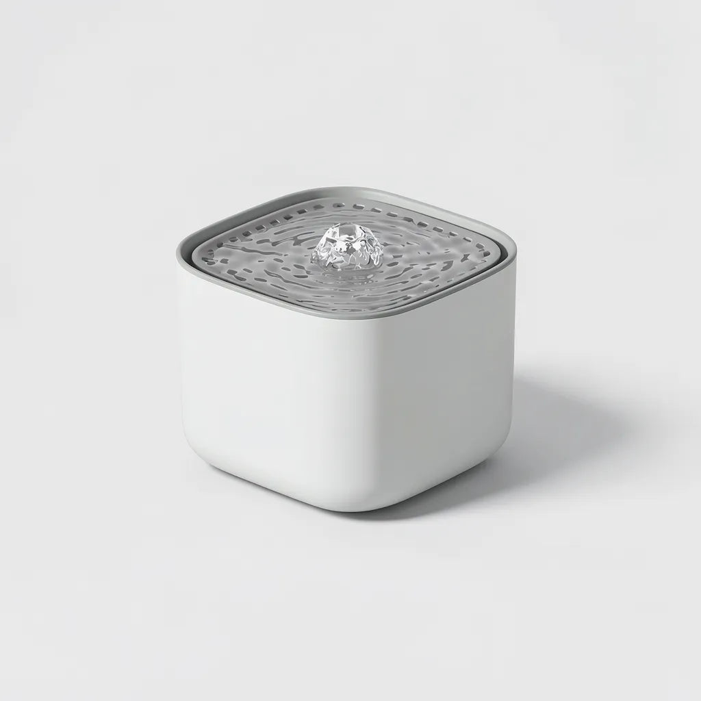 Fontaine à eau pour chiens et chats Animela Drop blanche