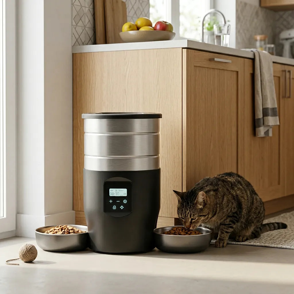 Distributeur automatique croquettes 4,5 L double bol – Duo