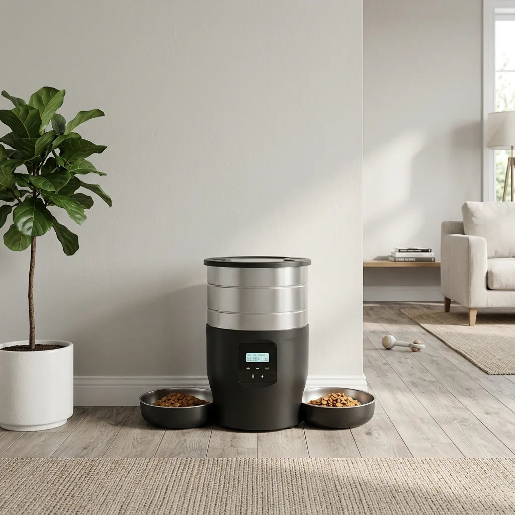 Distributeur automatique croquettes 4,5 L double bol – Duo