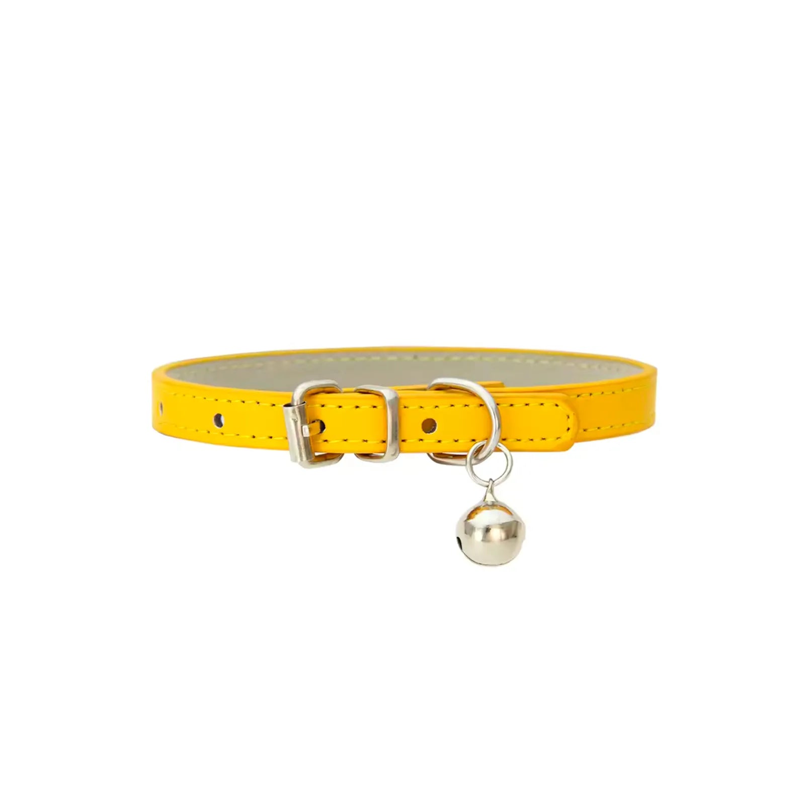 Animela Leather jaune collier cuir pour chat