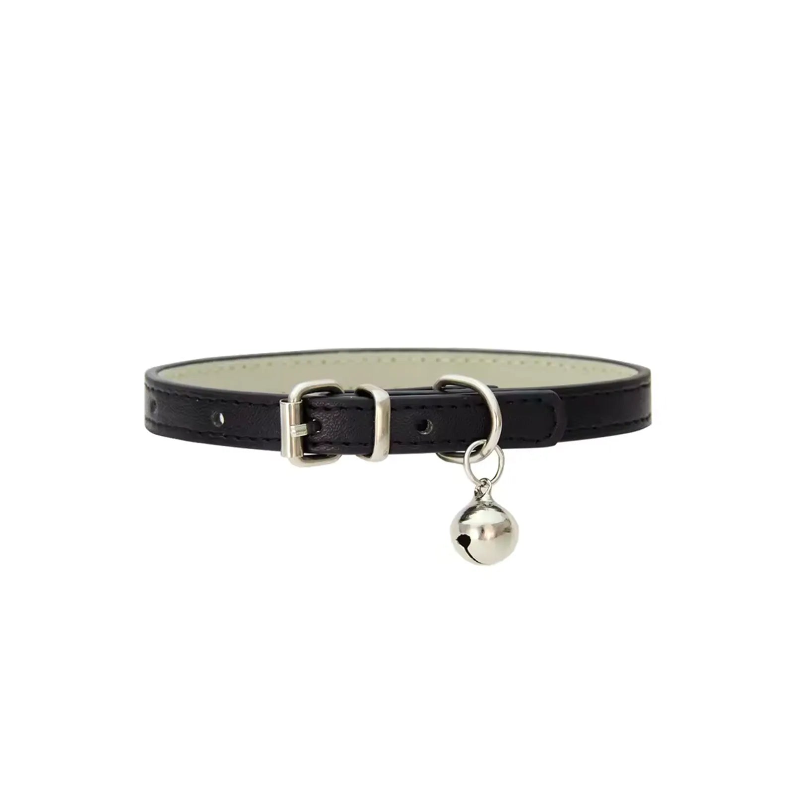 Animela Leather noir collier cuir pour chat