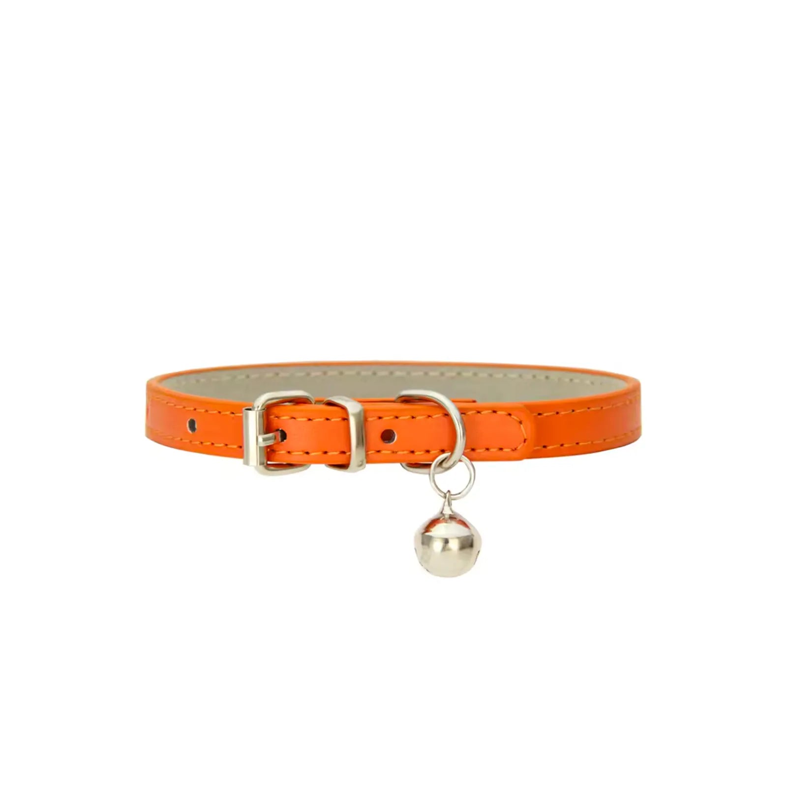 Animela Leather orange collier cuir pour chat
