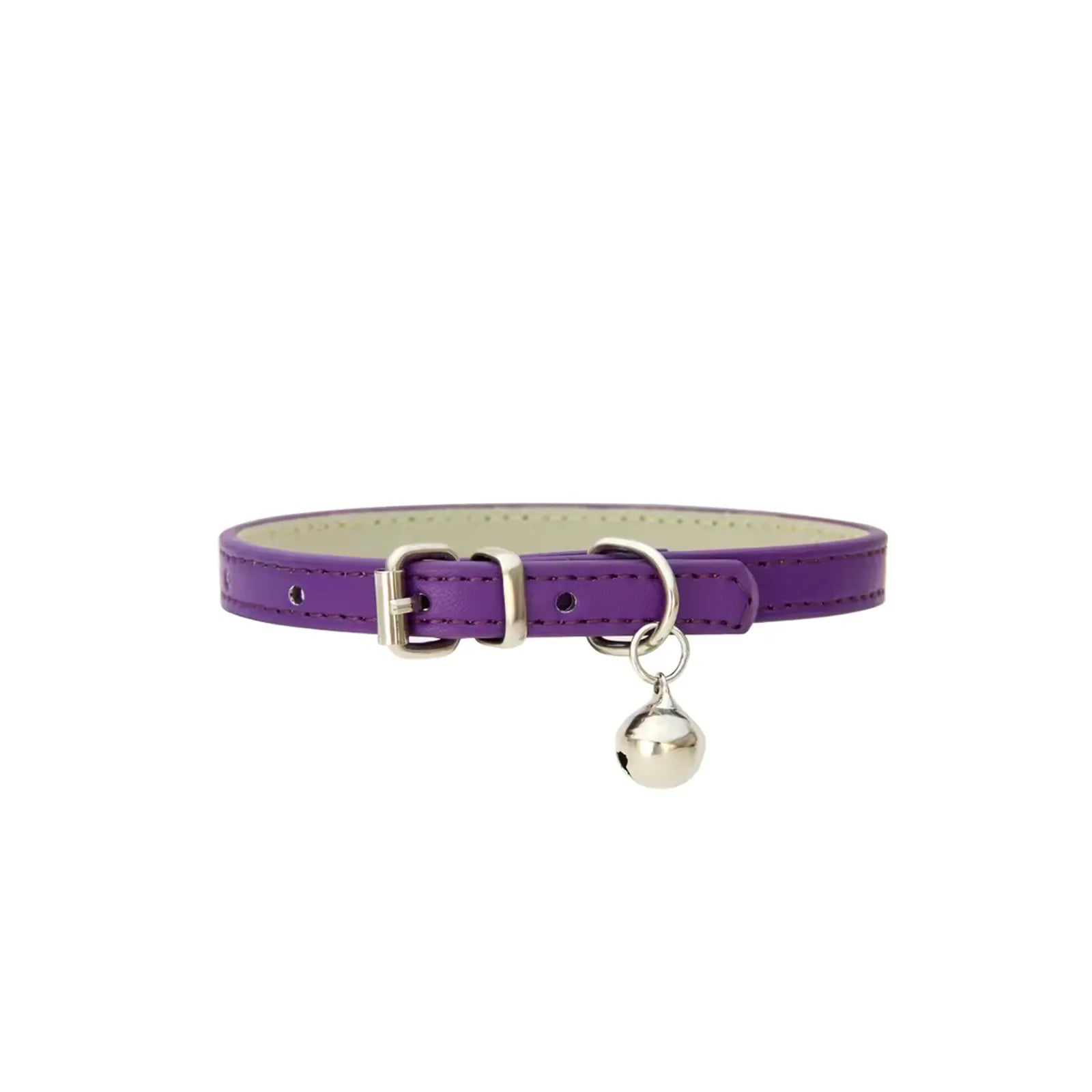 Animela Leather violet collier cuir pour chat