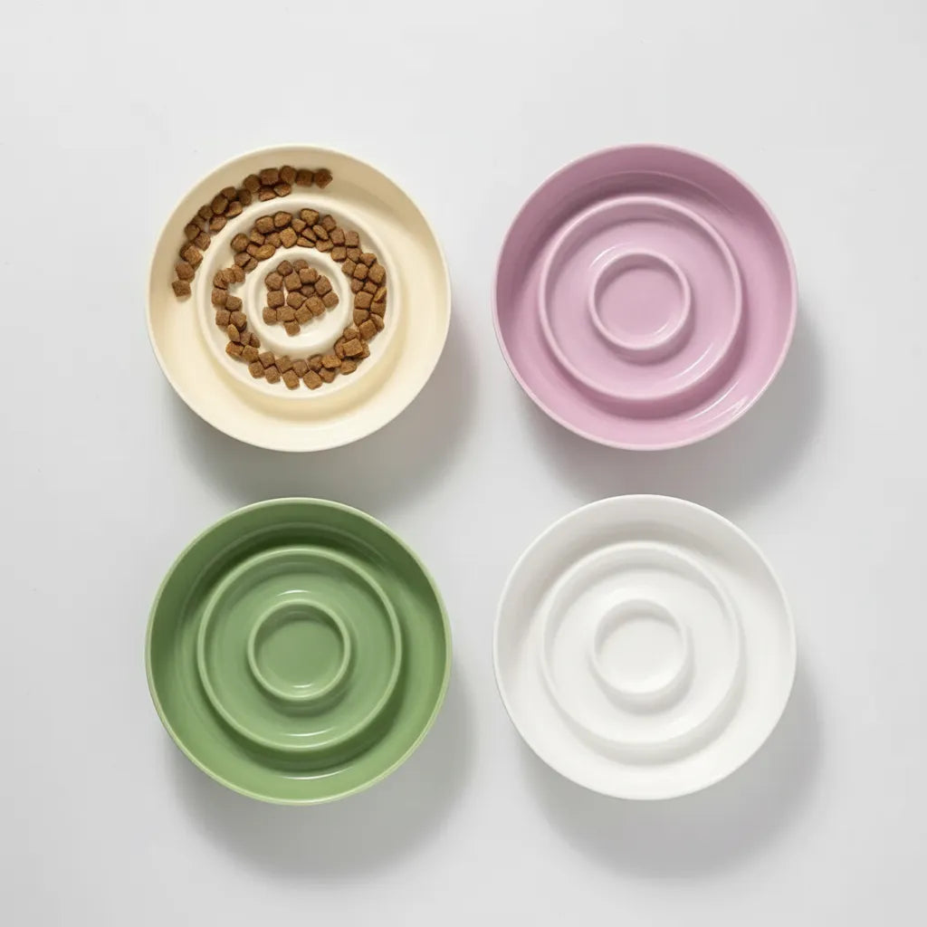 Gamelle anti-glouton pour chiens et chats Animela Spiral 4 couleurs