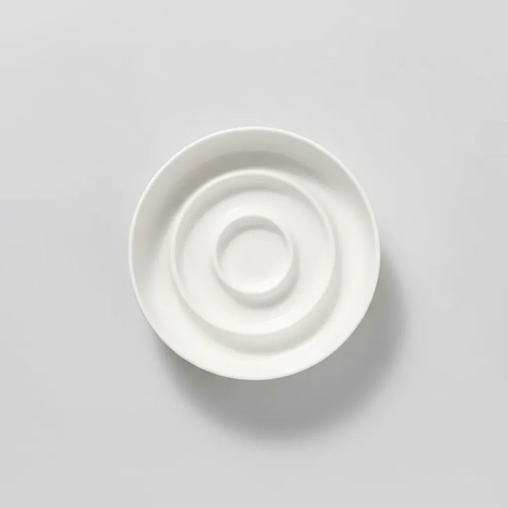 Gamelle anti-glouton pour chiens et chats Animela Spiral blanche