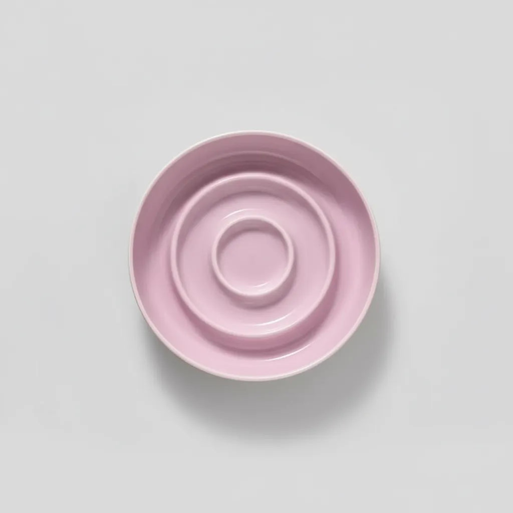 Gamelle anti-glouton pour chiens et chats Animela Spiral rose