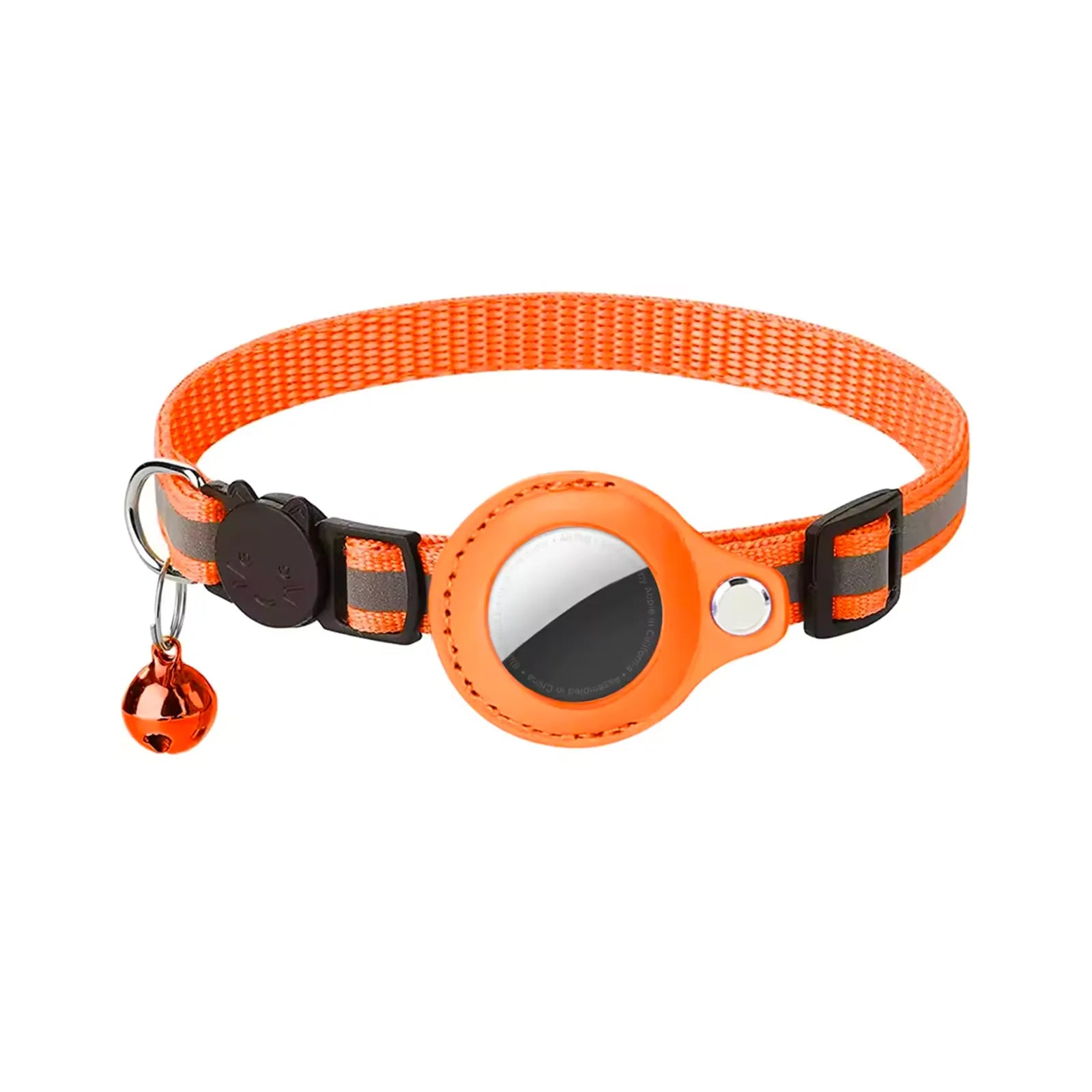 Animela Track orange collier AirTag pour chat