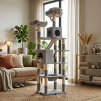 Arbre à chat 208 cm sisal plateformes hamac espace fermé – Loft