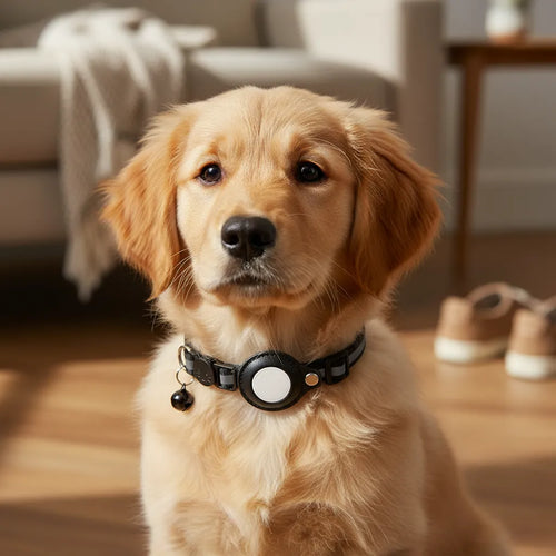 Chien avec un collier Track